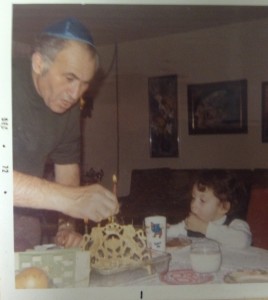 Watching my grandfather--a refugee from Nazism and a U.S. Army WWII veteran--kindle the Hanukkah candles in 1972.