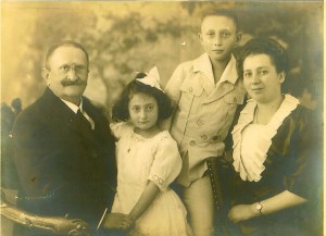 My grandmother with her parents and elder brother in Germany, circa 1920.