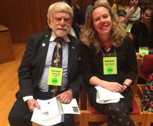 Stanford Adelstein and Rachel Barenbaum at the Jewish Book Council Network's Meet-the-Author event, May 23, 2019.