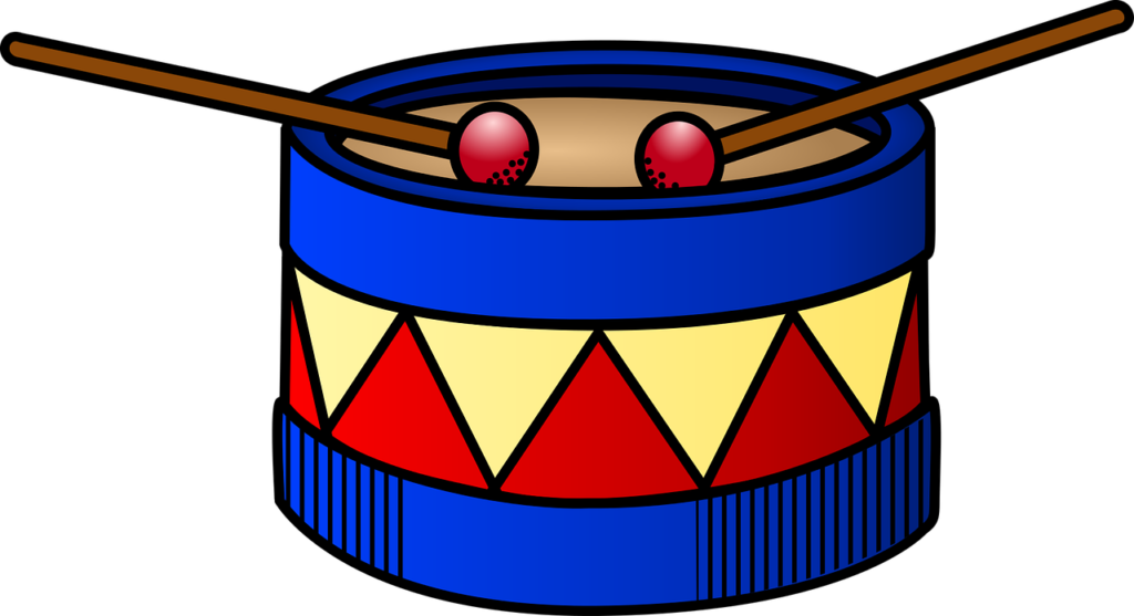 image of a drum and drumsticks