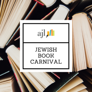 book-filled logo for the AJL Jewish Book Carnival